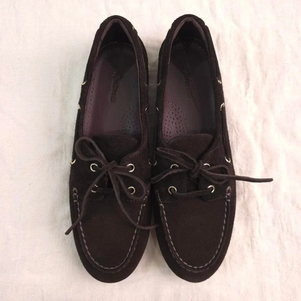 Madewell The Jamie Boat Shoe - Size 8.5/ Dark Carob/ NX055